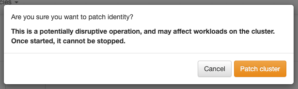 Patch cluster - confirmation