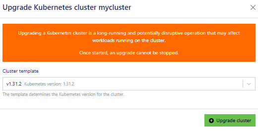 Kubernetes upgrade