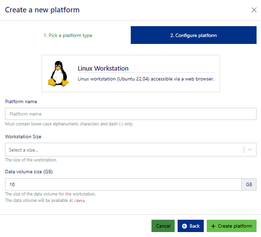 Create a new platform